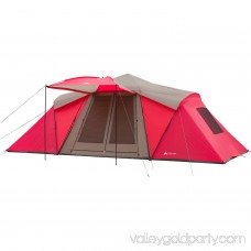 Ozark Trail 21' x 10' 3-Room Instant Tent with Awning, Sleeps 12, Red 554230055